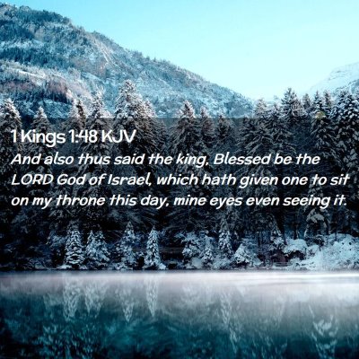 1 Kings 1:48 KJV Free Bible Images