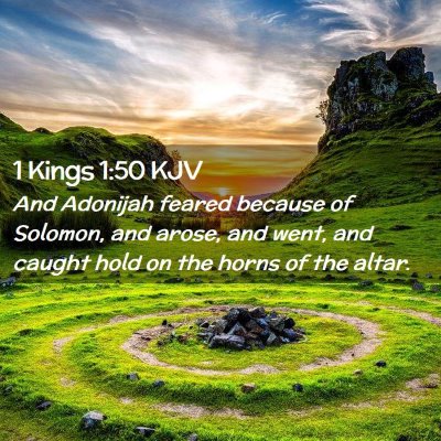 1 Kings 1:50 KJV Free Bible Images