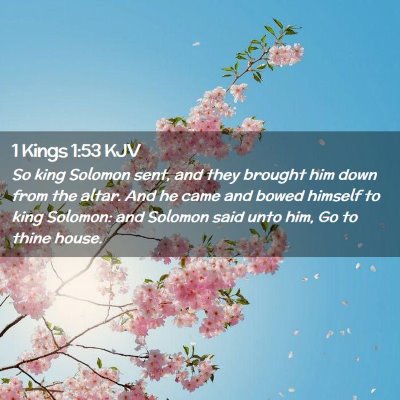 1 Kings 1:53 KJV Free Bible Images