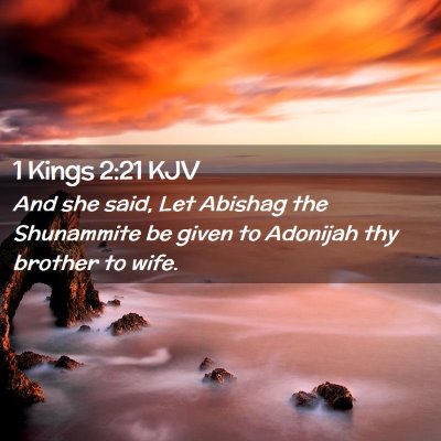 1 Kings 2:21 KJV Free Bible Images