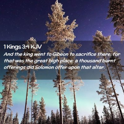 1 Kings 3:4 KJV Free Bible Images