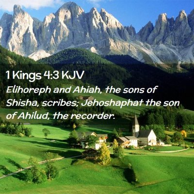 1 Kings 4:3 KJV Free Bible Images