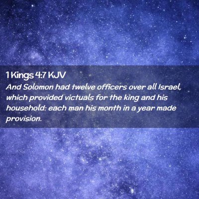 1 Kings 4:7 KJV Free Bible Images