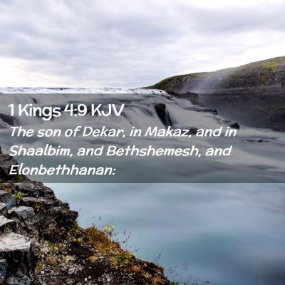 1 Kings 4:9 KJV Free Bible Images