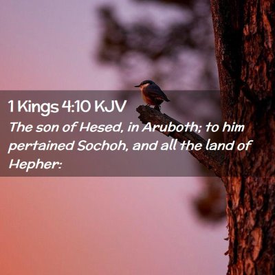 1 Kings 4:10 KJV Free Bible Images