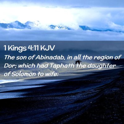 1 Kings 4:11 KJV Free Bible Images