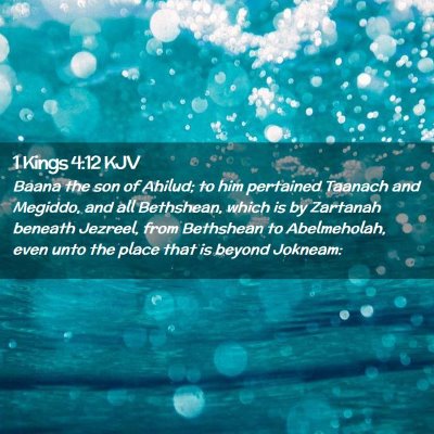 1 Kings 4:12 KJV Free Bible Images