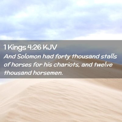 1 Kings 4:26 KJV Free Bible Images