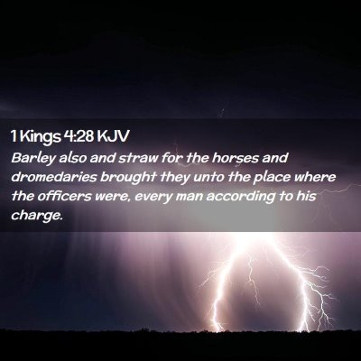 1 Kings 4:28 KJV Free Bible Images