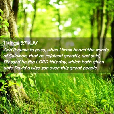 1 Kings 5:7 KJV Free Bible Images