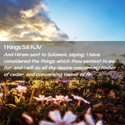 1 Kings 5:8 KJV Free Bible Images