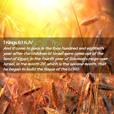 1 Kings 6:1 KJV Free Bible Images