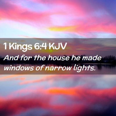 1 Kings 6:4 KJV Free Bible Images