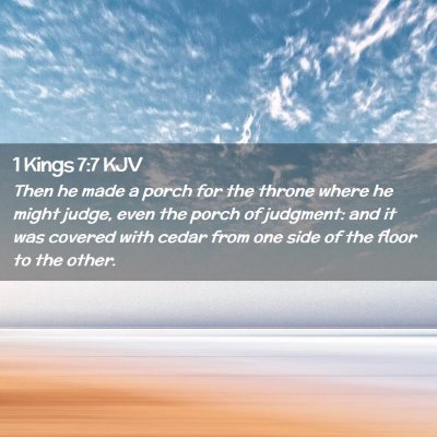 1 Kings 7:7 KJV Free Bible Images