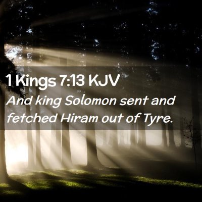 1 Kings 7:13 KJV Free Bible Images