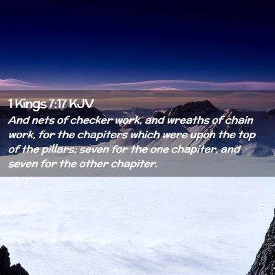 1 Kings 7:17 KJV Free Bible Images