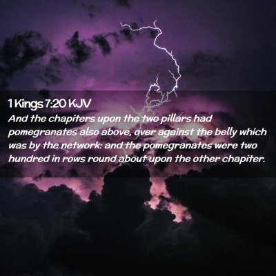 1 Kings 7:20 KJV Free Bible Images