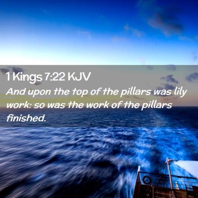 1 Kings 7:22 KJV Free Bible Images