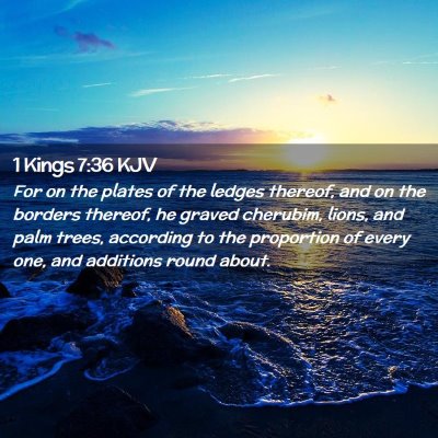 1 Kings 7:36 KJV Free Bible Images