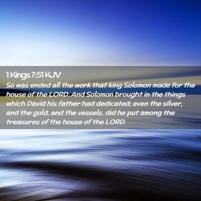 1 Kings 7:51 KJV Free Bible Images