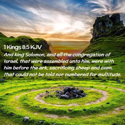 1 Kings 8:5 KJV Free Bible Images