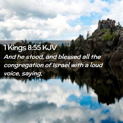 1 Kings 8:55 KJV Free Bible Images