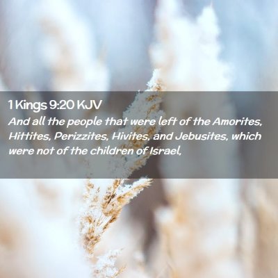 1 Kings 9:20 KJV Free Bible Images