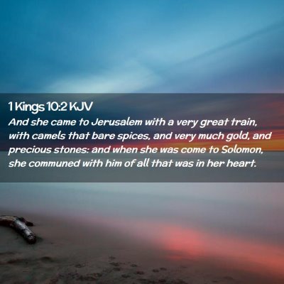 1 Kings 10:2 KJV Free Bible Images