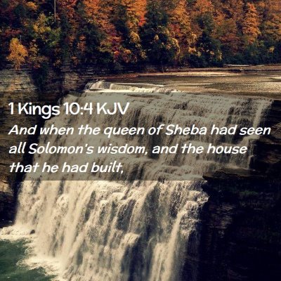 1 Kings 10:4 KJV Free Bible Images