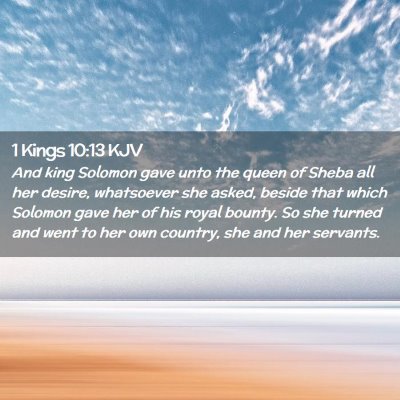 1 Kings 10:13 KJV Free Bible Images