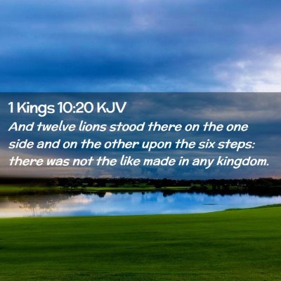 1 Kings 10:20 KJV Free Bible Images