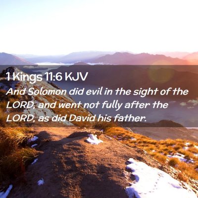 1 Kings 11:6 KJV Free Bible Images