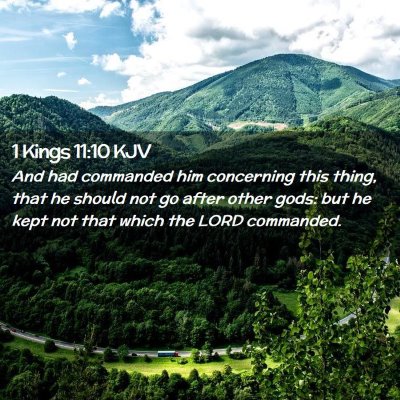 1 Kings 11:10 KJV Free Bible Images