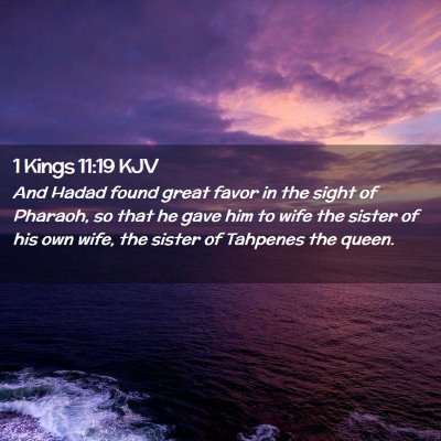 1 Kings 11:19 KJV Free Bible Images