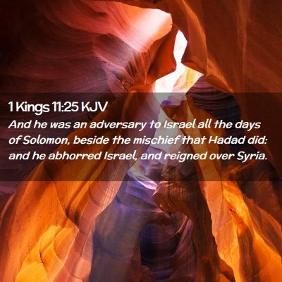 1 Kings 11:25 KJV Free Bible Images