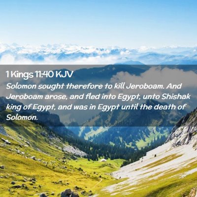 1 Kings 11:40 KJV Free Bible Images