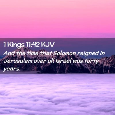 1 Kings 11:42 KJV Free Bible Images