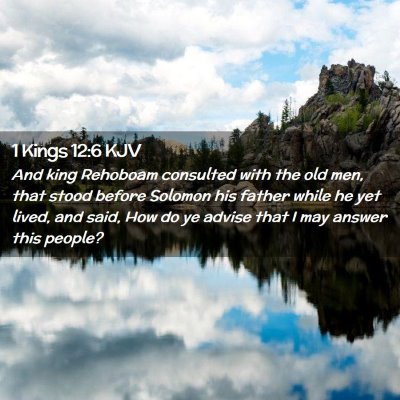 1 Kings 12:6 KJV Free Bible Images