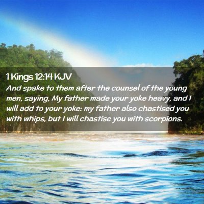 1 Kings 12:14 KJV Free Bible Images