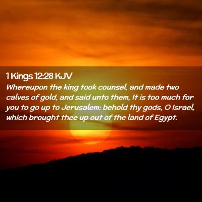 1 Kings 12:28 KJV Free Bible Images