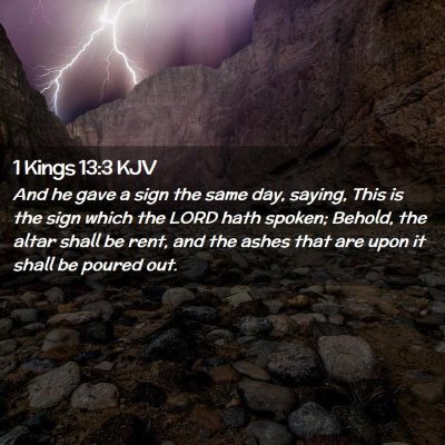 1 Kings 13:3 KJV Free Bible Images