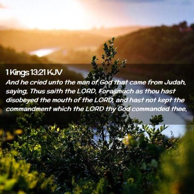 1 Kings 13:21 KJV Free Bible Images