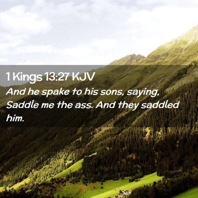 1 Kings 13:27 KJV Free Bible Images