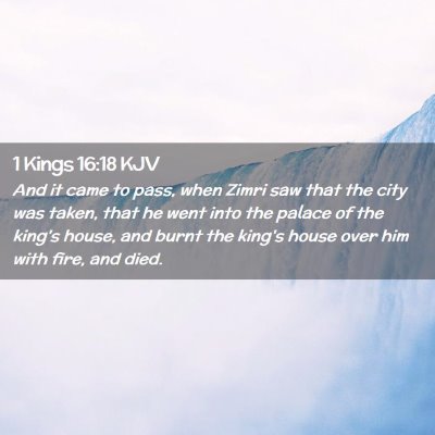 1 Kings 16:18 KJV Free Bible Images