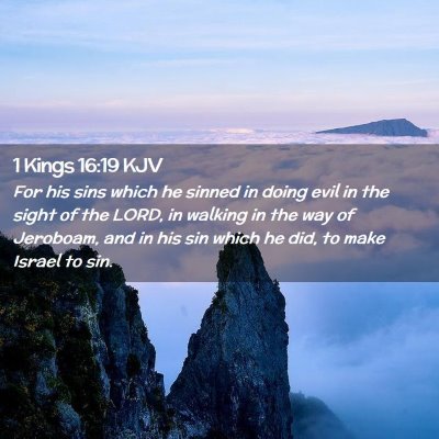 1 Kings 16:19 KJV Free Bible Images