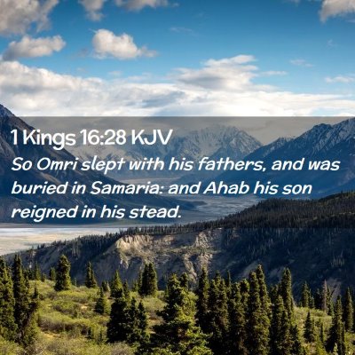 1 Kings 16:28 KJV Free Bible Images