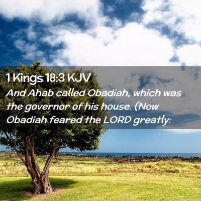 1 Kings 18:3 KJV Free Bible Images