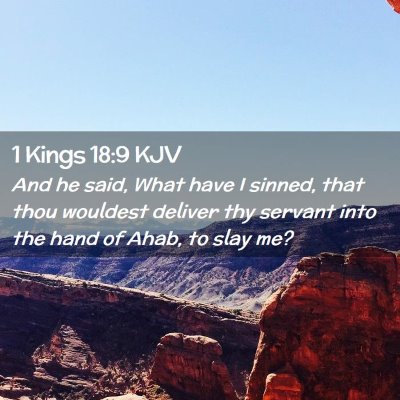 1 Kings 18:9 KJV Free Bible Images