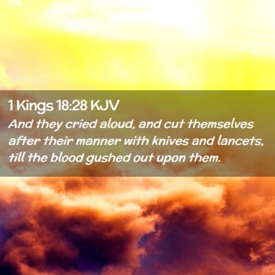 1 Kings 18:28 KJV Free Bible Images