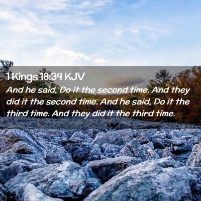 1 Kings 18:34 KJV Free Bible Images